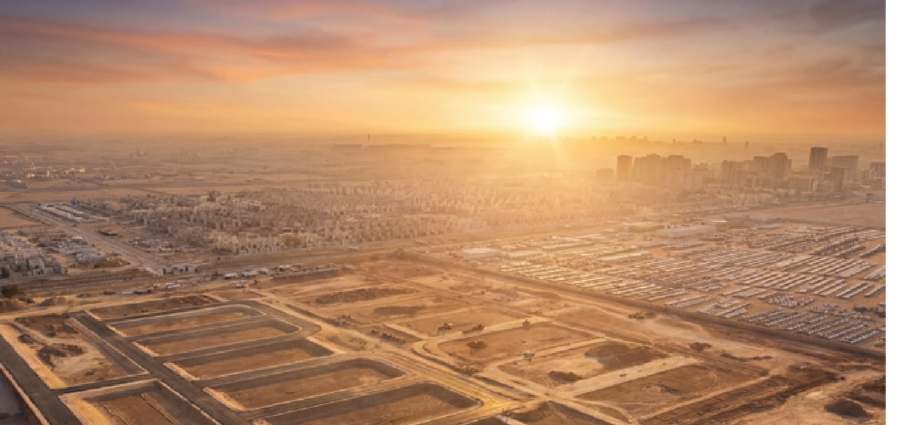 أفق شرق الرياض عند الغروب