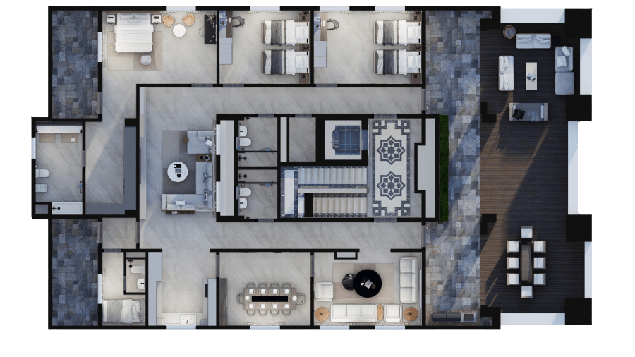 Penthouse plan — first option